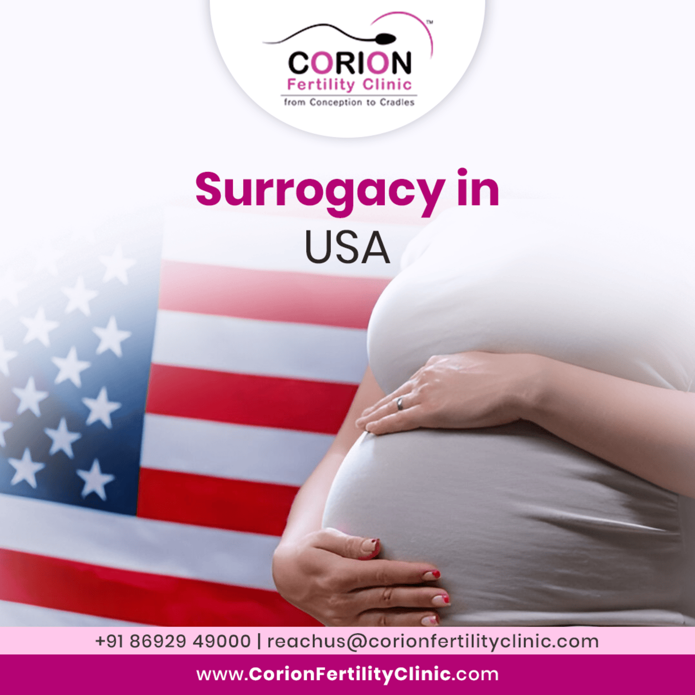 Explore surrogacy in USA with Corion Fertility Clinic. Learn about legal process, costs, eligibility, and surrogacy options for international parents.